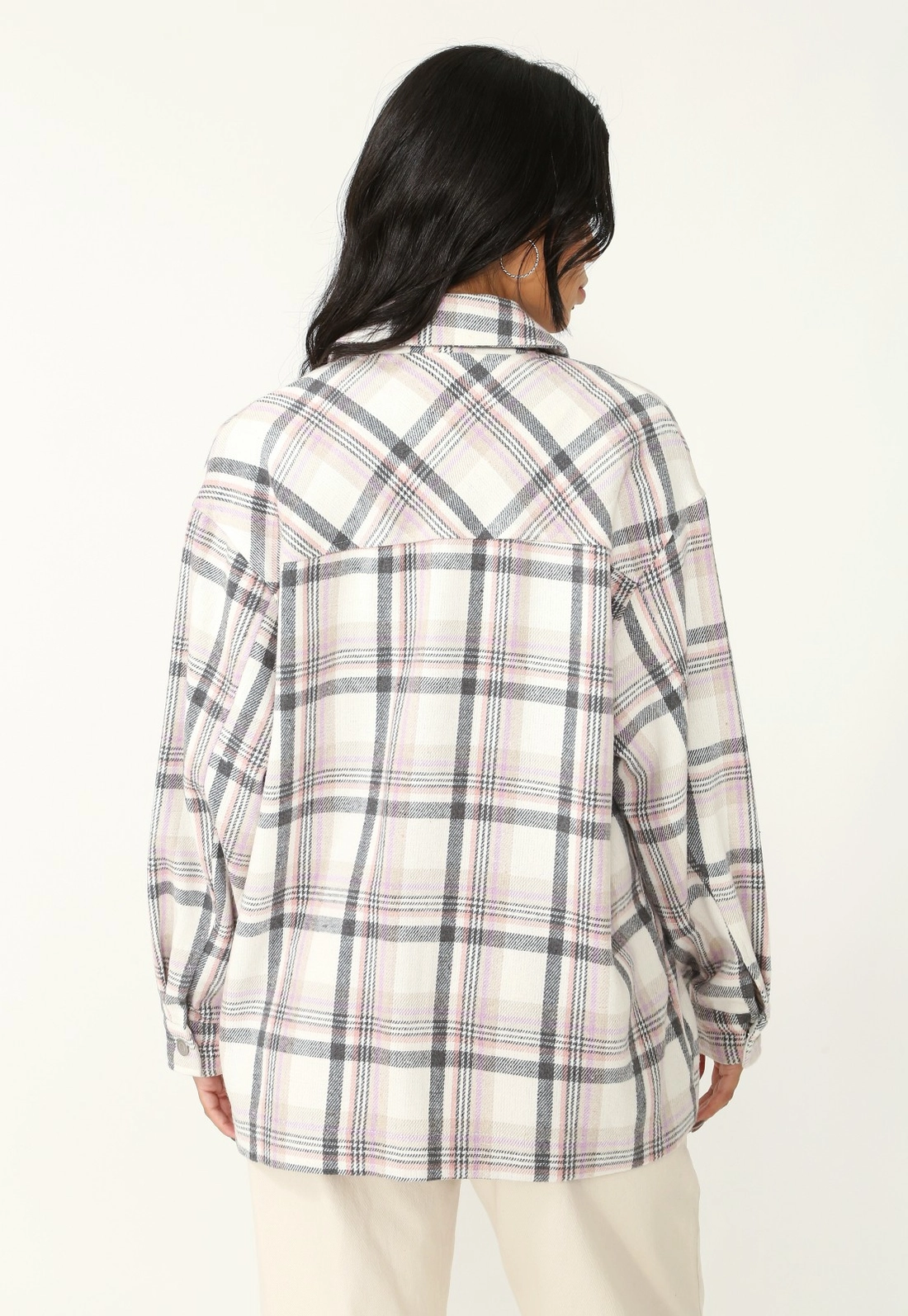 Overshirt Flanela Bolso Manga Longa