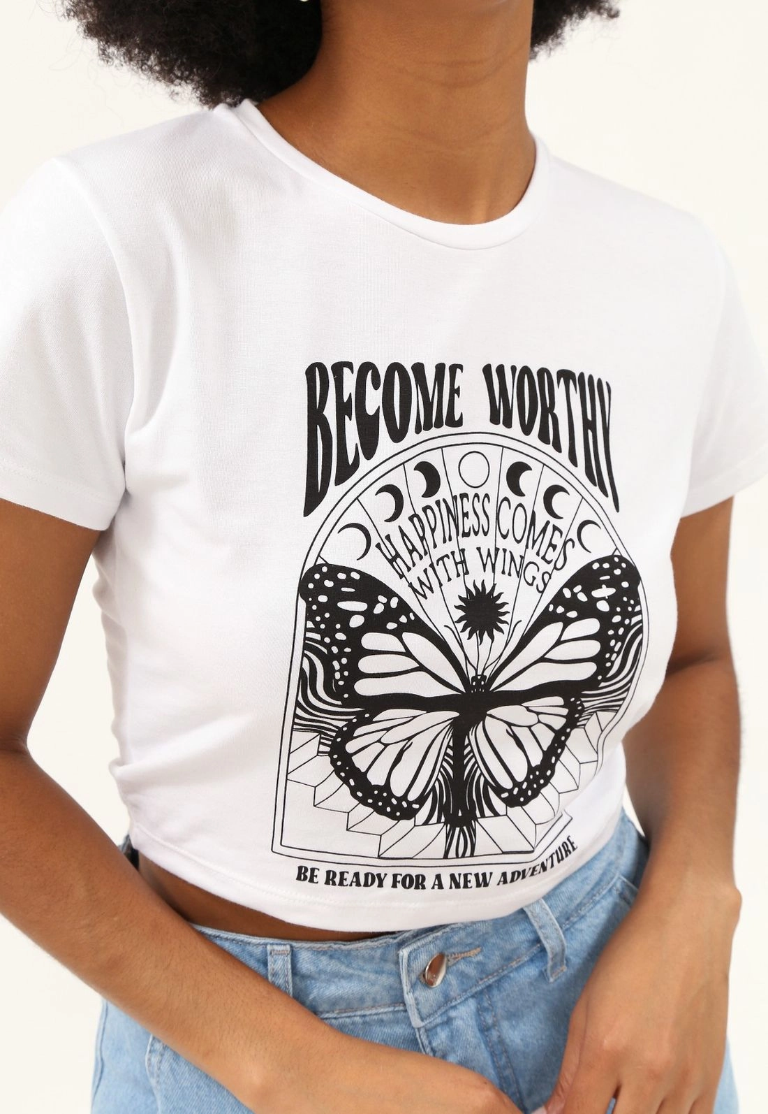 Cropped Cotton M/C Silk Borboleta