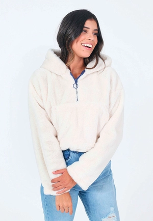 Blusa Cropped Pelo Zíper