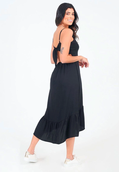 Vestido Midi Amarração Costas