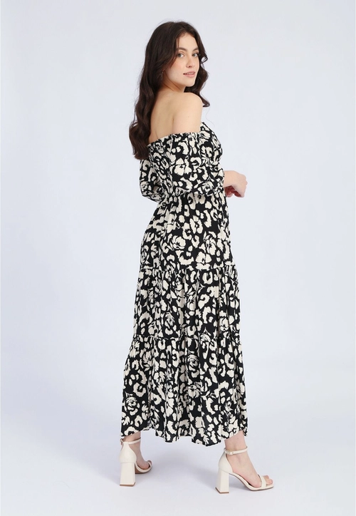 Vestido Viscose 3/4 Estampado