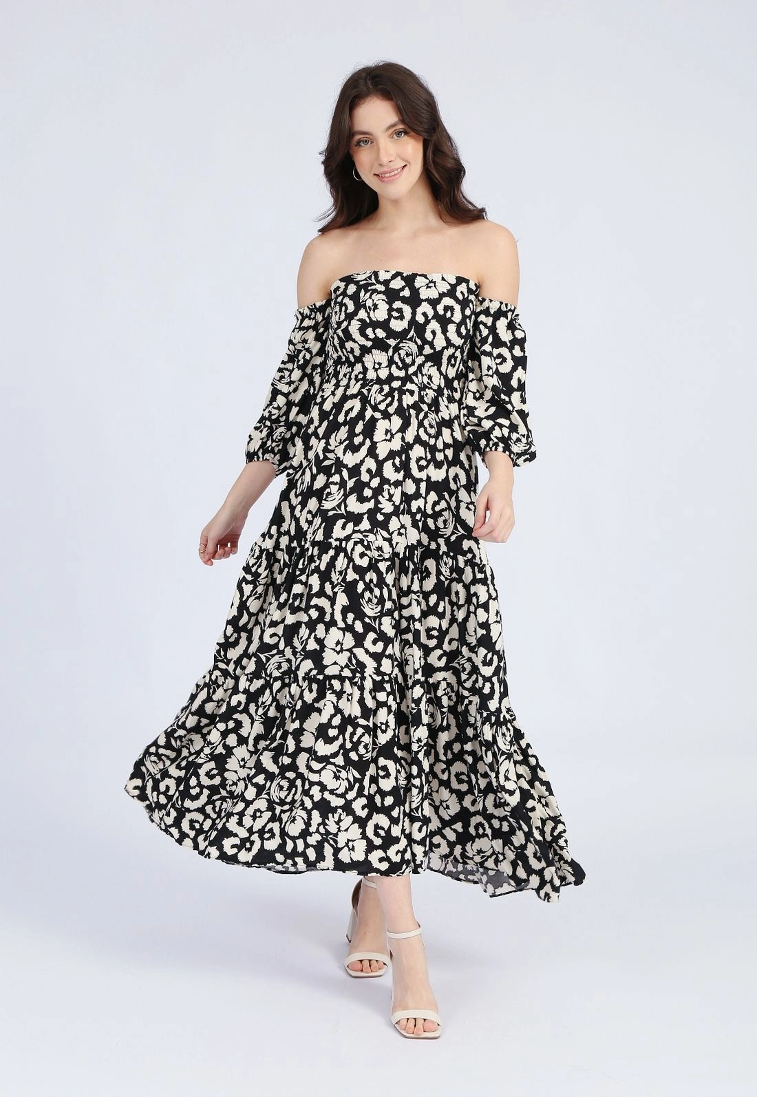 Vestido Viscose 3/4 Estampado