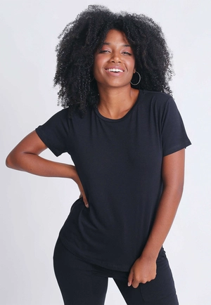 Blusa Manga Curta Malha Basic