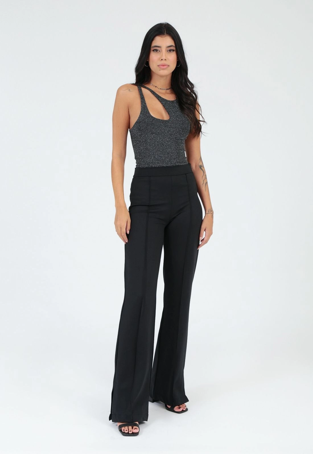 Calça Ponto Roma Wide Leg
