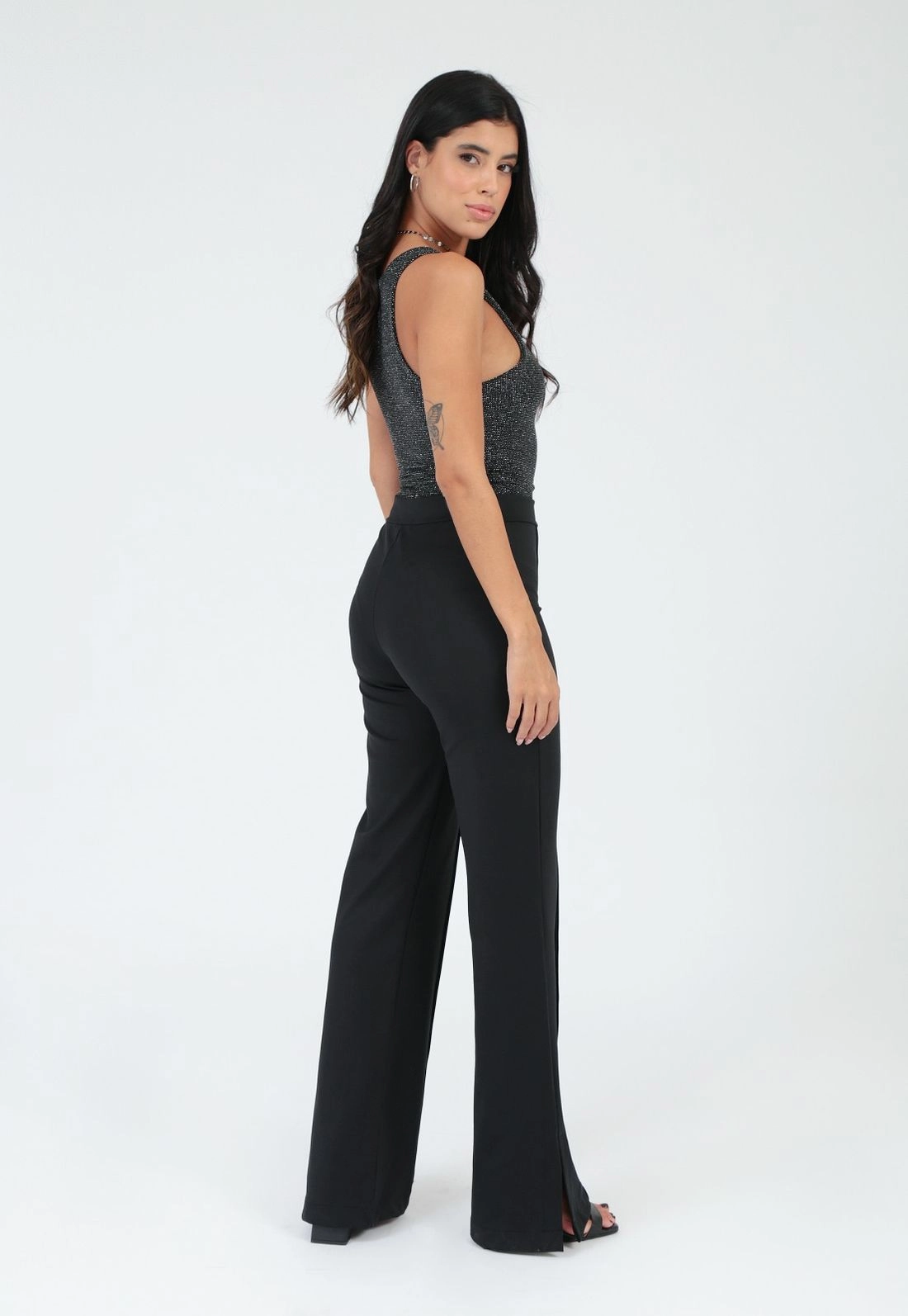 Calça Ponto Roma Wide Leg