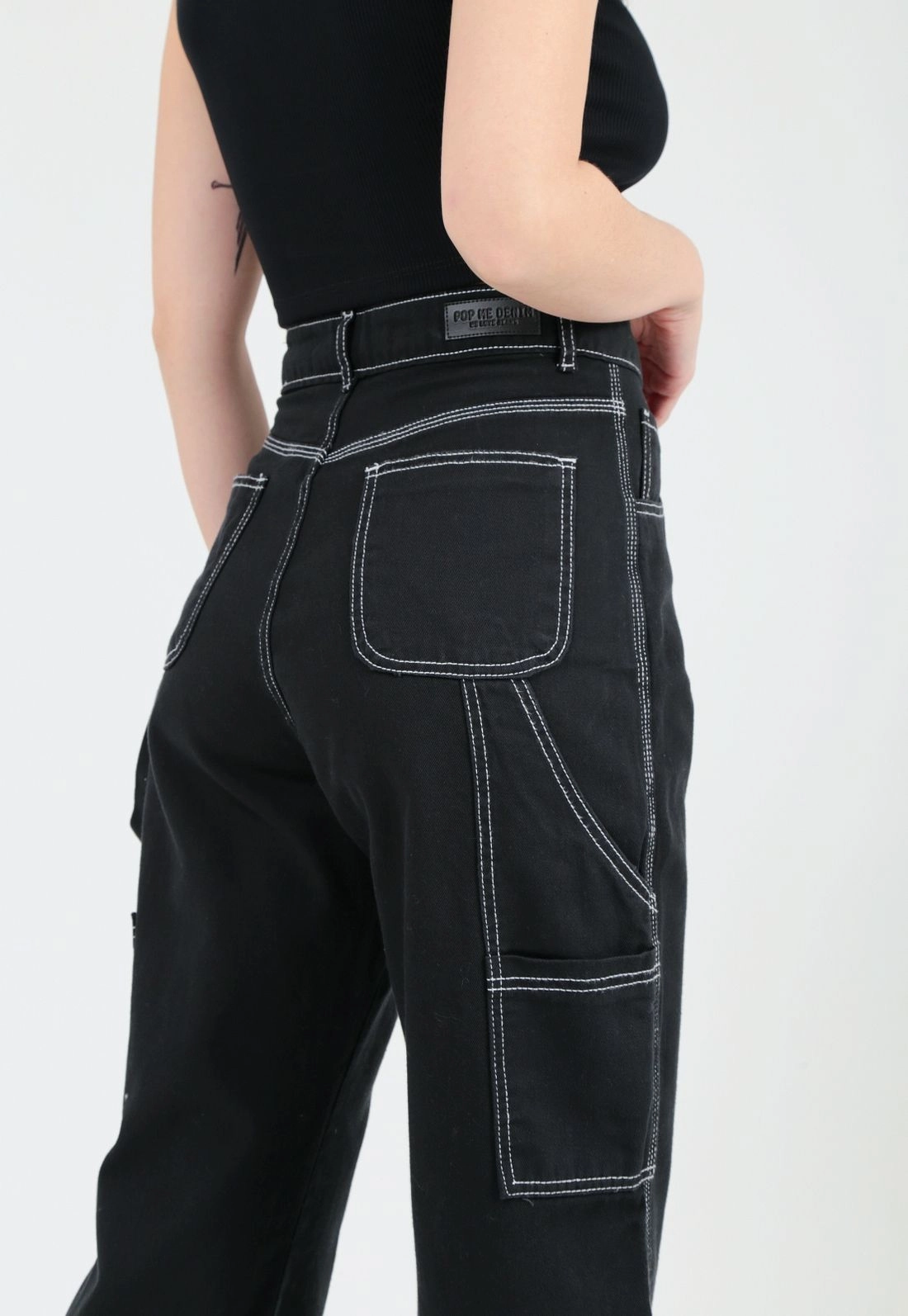 Calça Jeans Black Reta Pesponto