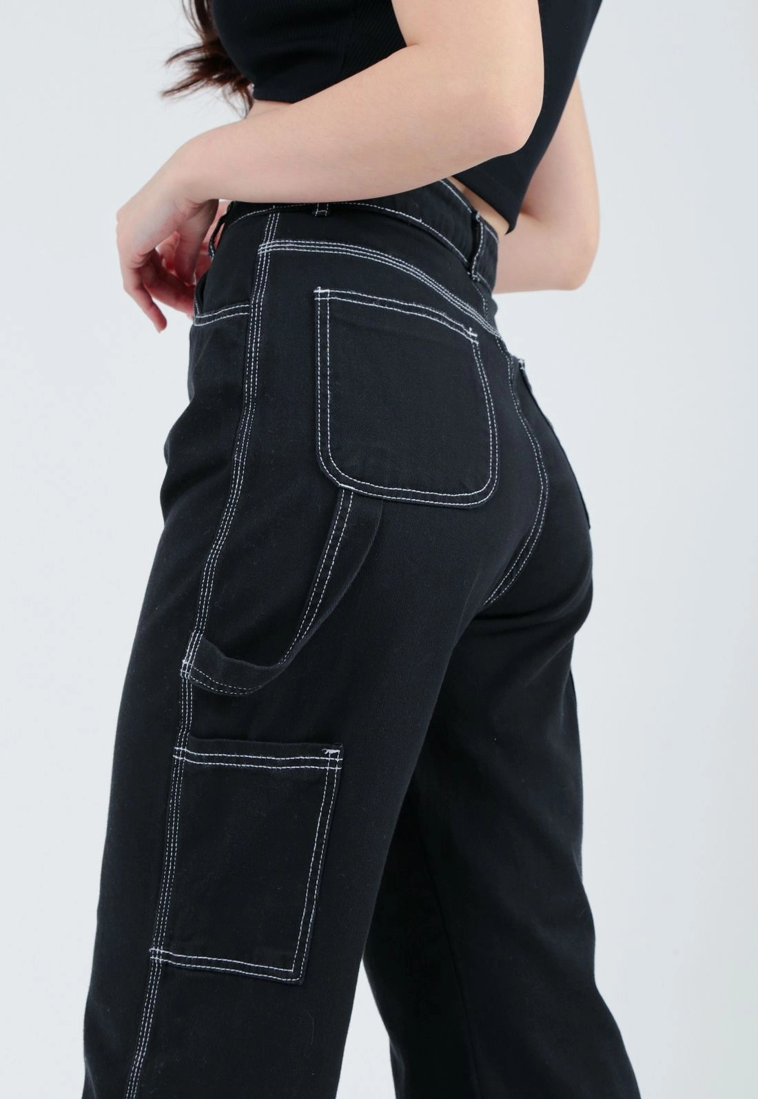 Calça Jeans Black Reta Pesponto