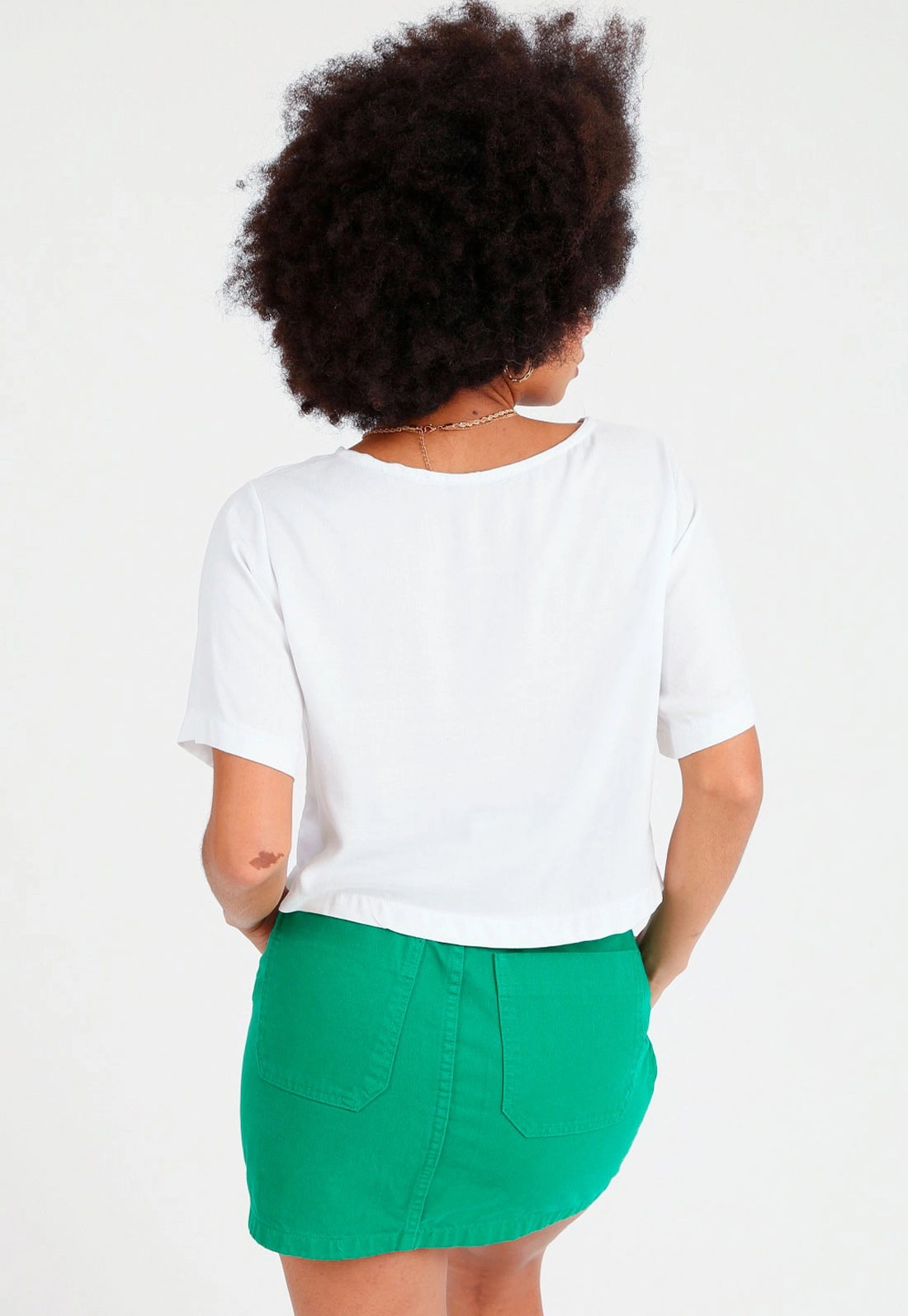 Blusa Viscose Twill Manga Curta