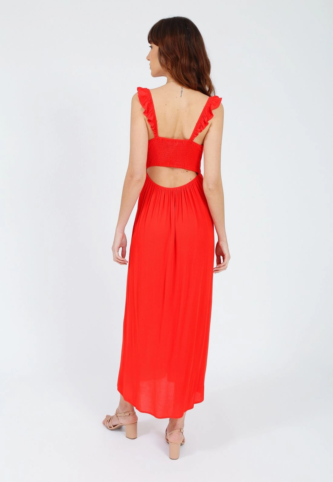 Vestido Viscose Texturizado Alça