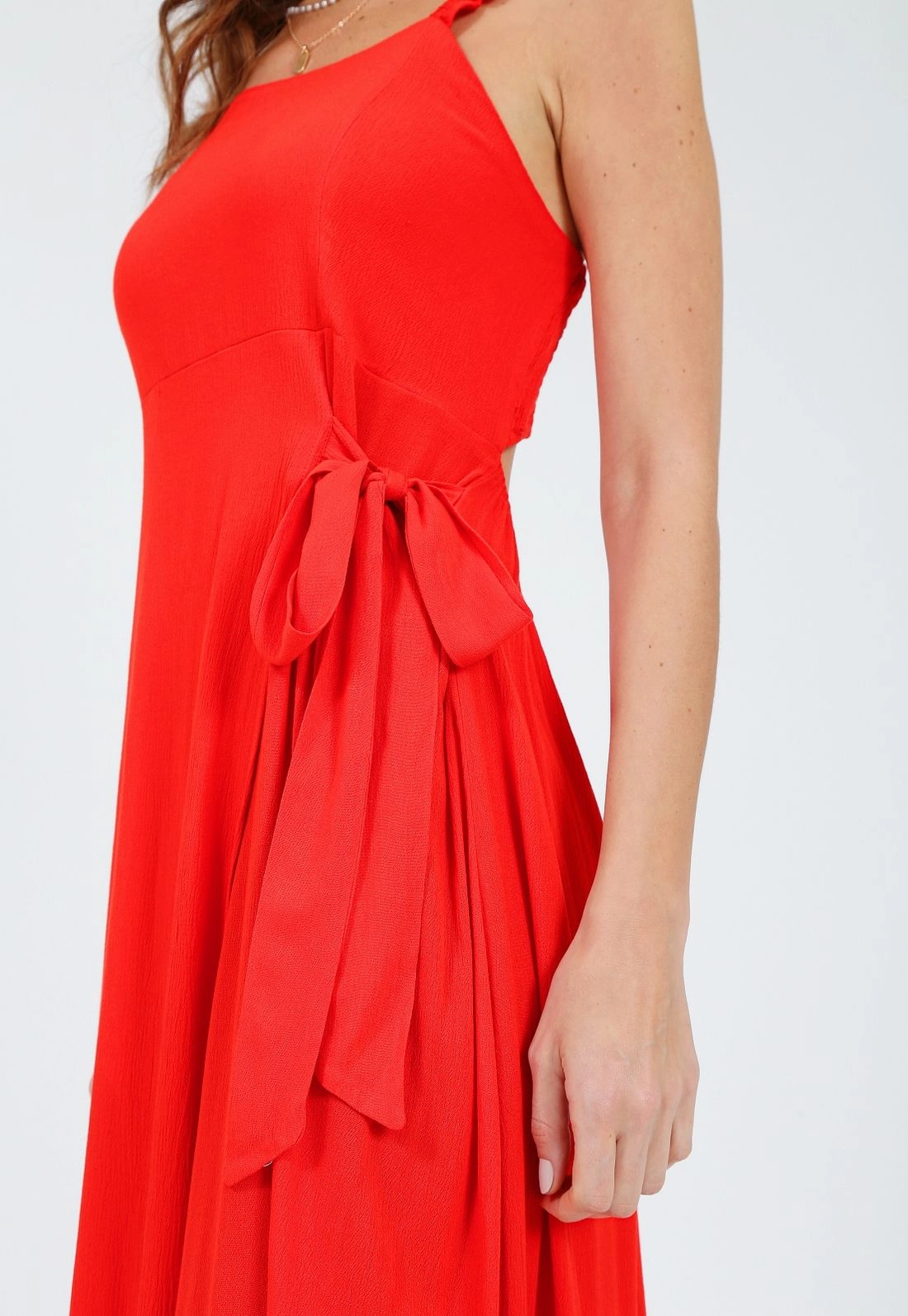 Vestido Viscose Texturizado Alça