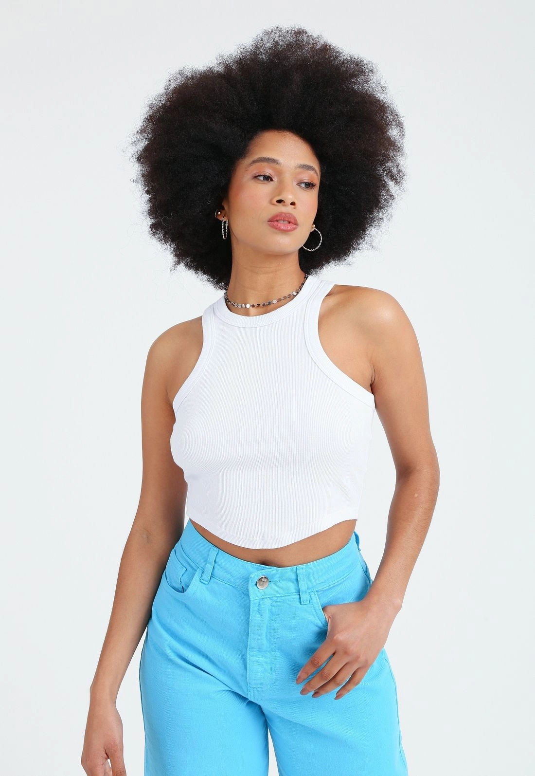Blusa Ribana Sem Manga Nadador