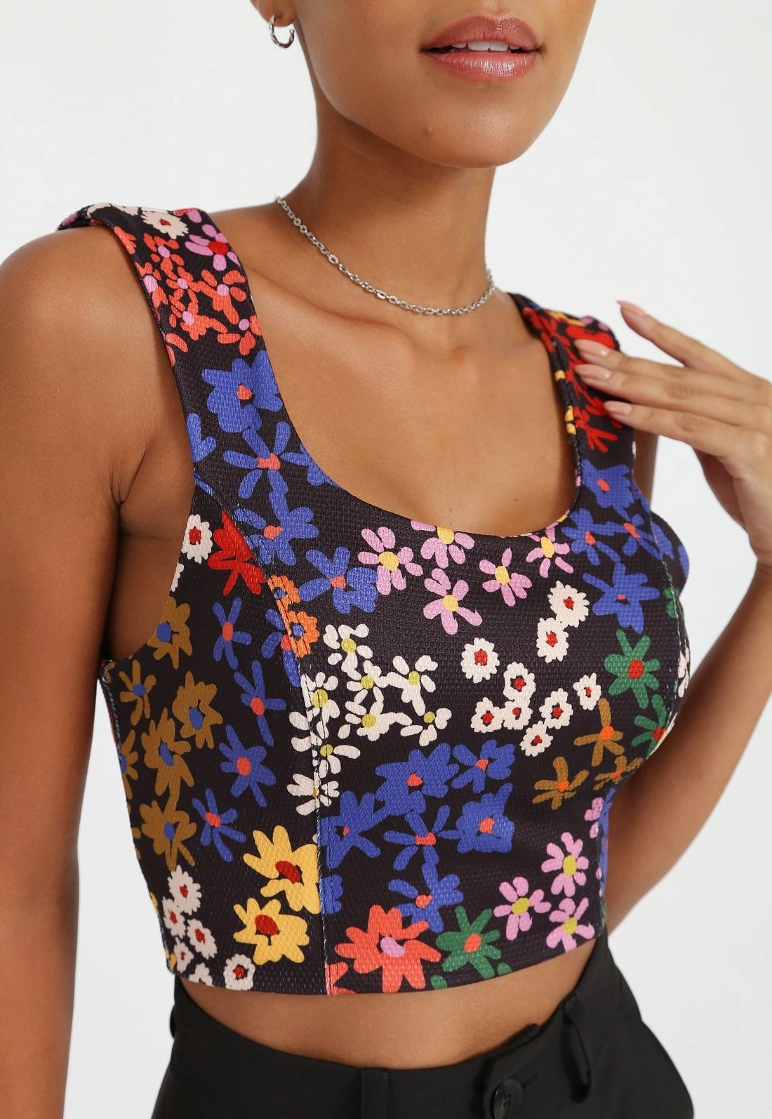Blusa Cropped Sem Manga Liberty