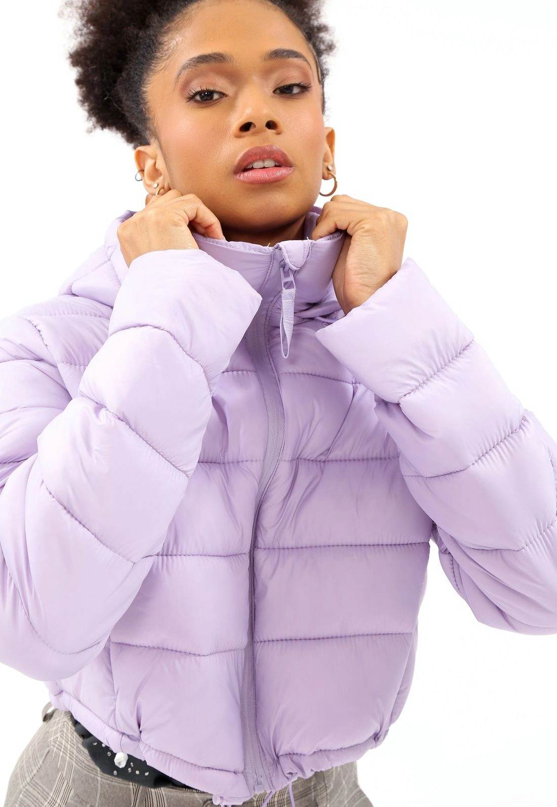 Jaqueta Nylon Matelasse Capuz