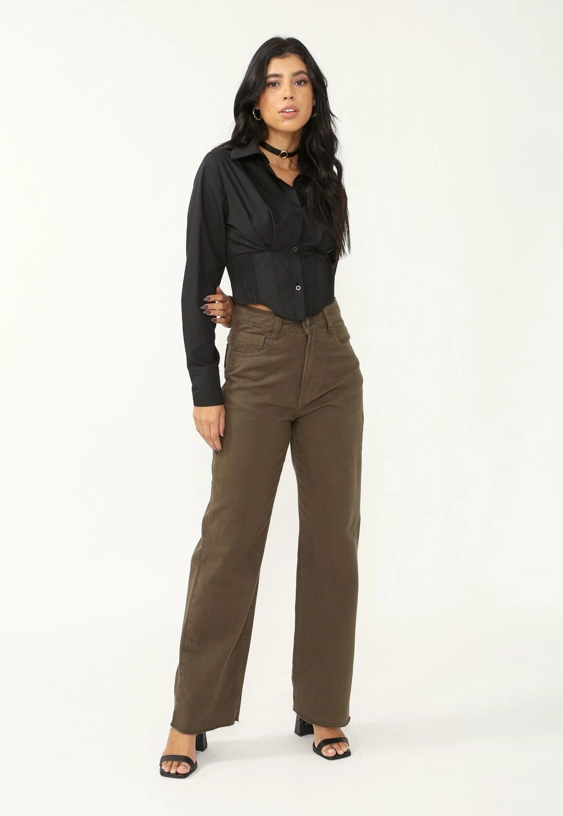 Camisa Tricoline Corset