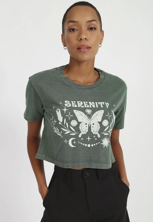 Blusa Cropped Borboleta