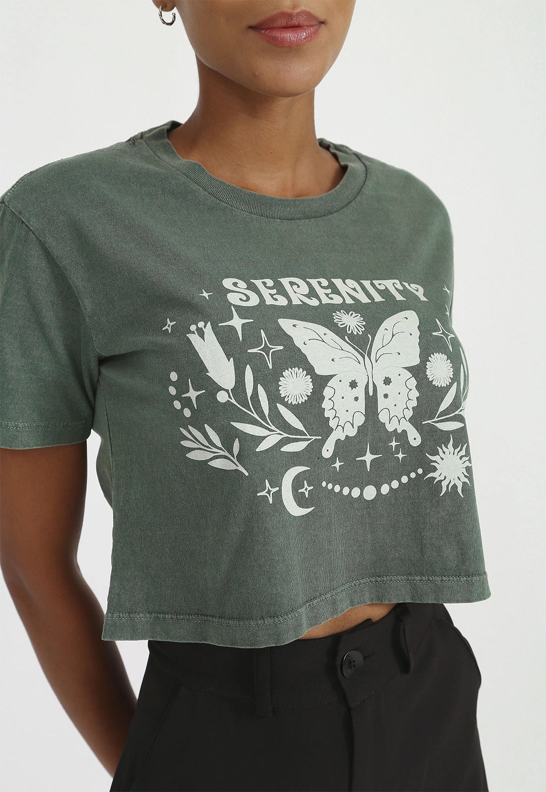 Blusa Cropped Borboleta