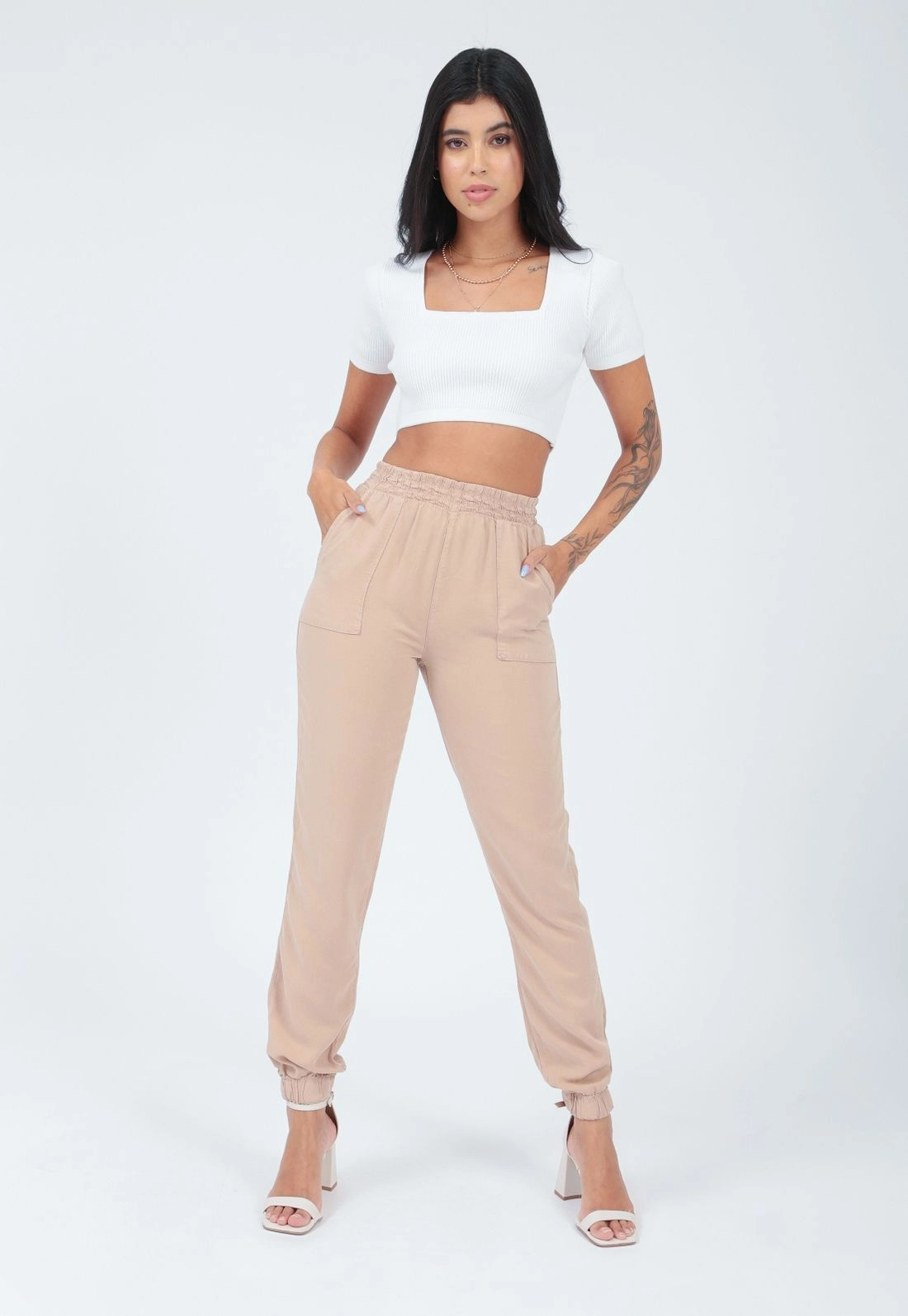 Calça Lyocel Jogger Bolso