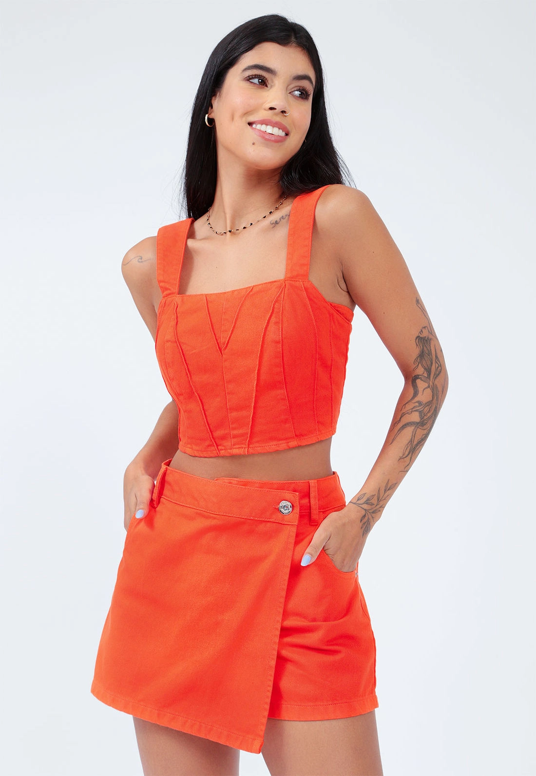 Shorts Saia Sarja Tinturado
