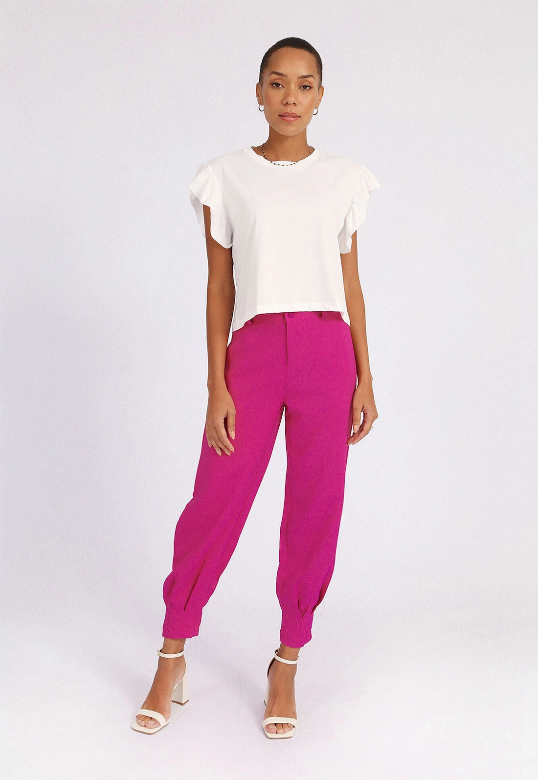 Calça Crepe Jogger Prega