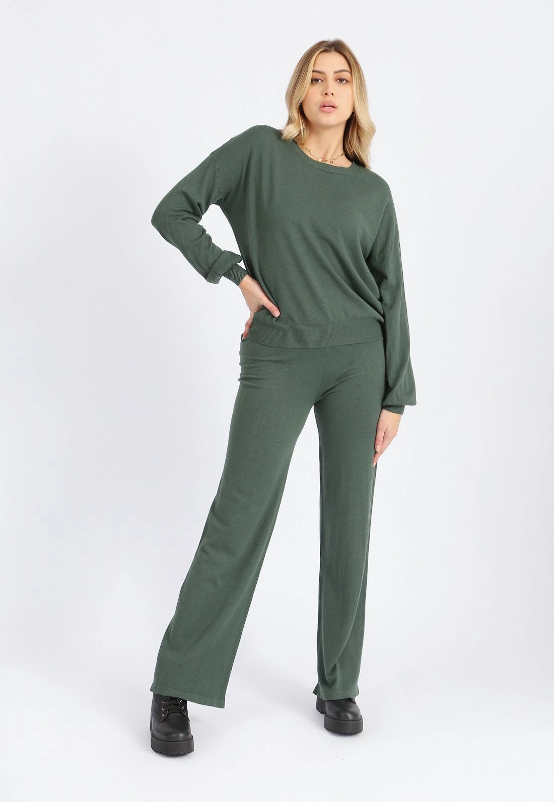 Calça Tricô Pantalona g