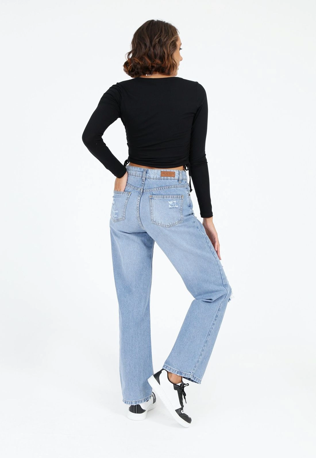 Calça Jeans Mom Destroyed