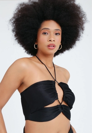 Cropped Malha Jersey Alça Frente Unica
