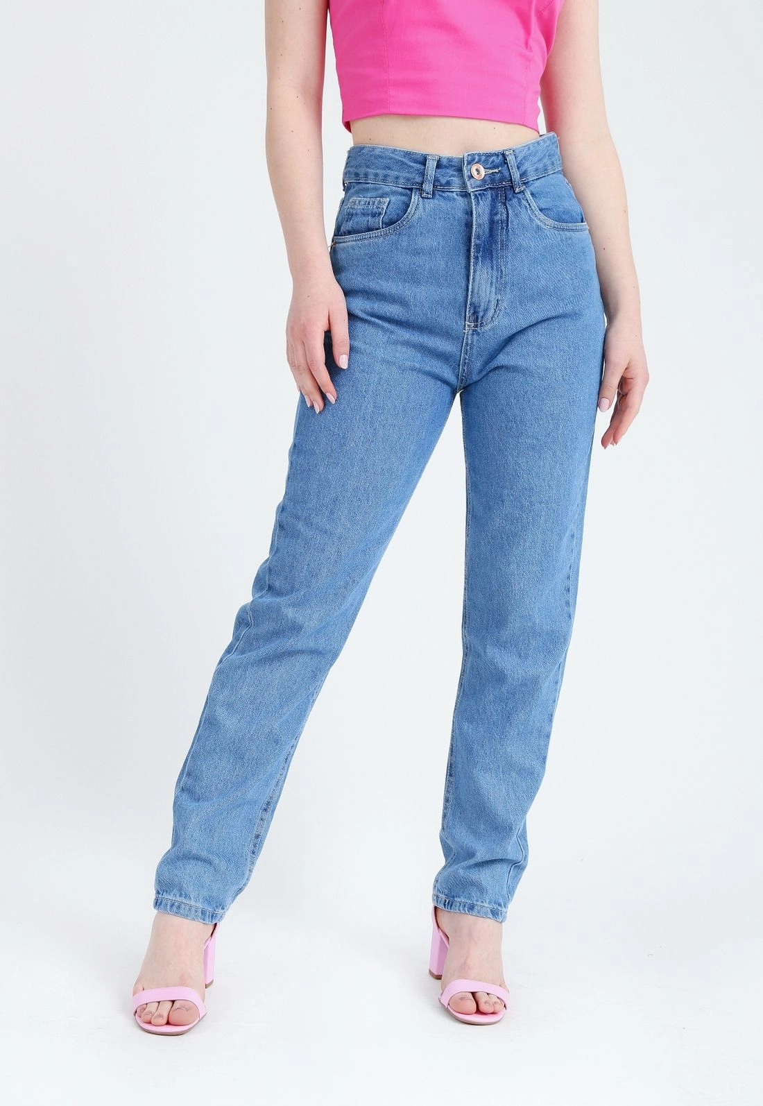 Calça Jeans Mom Azul