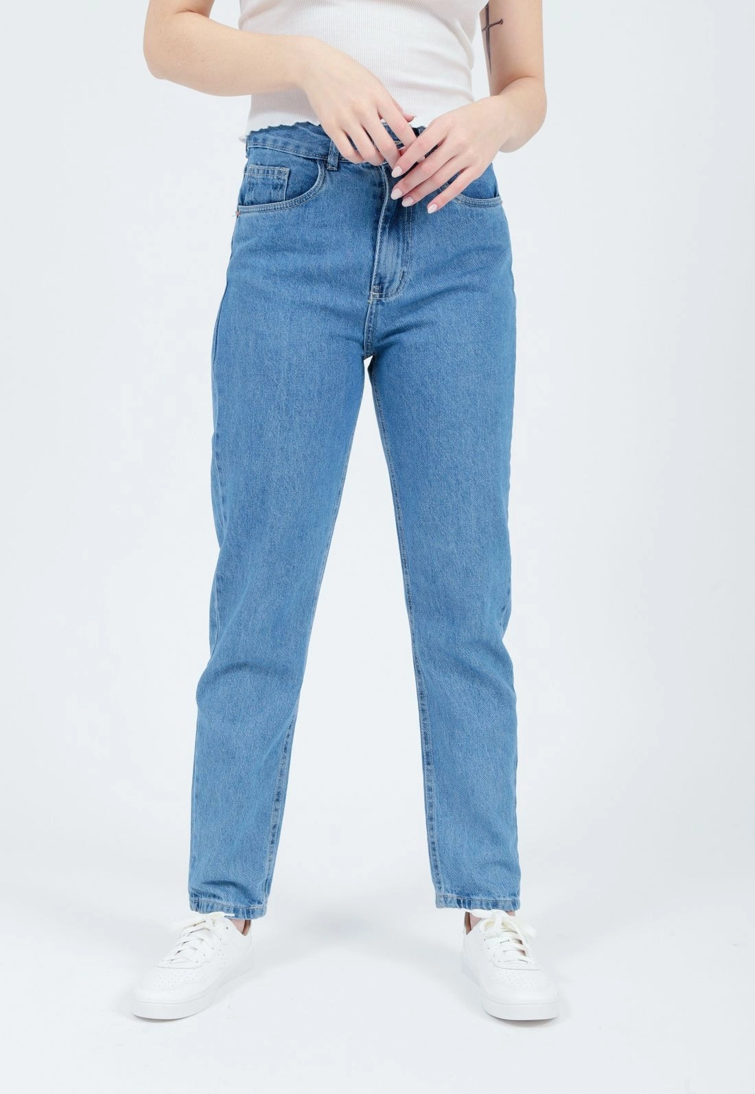 Calça Jeans Mom Azul