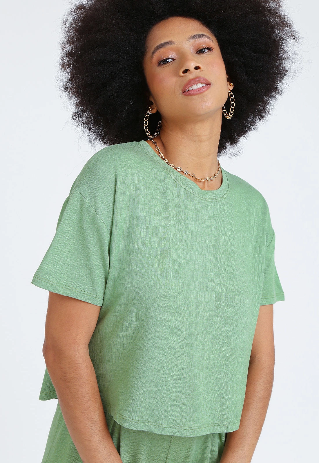 Blusa Malha Vicenza Manga Curta