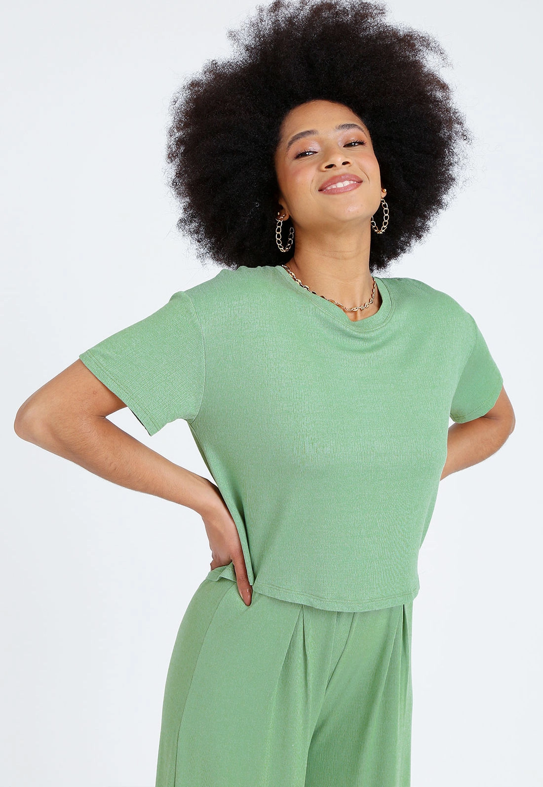 Blusa Malha Vicenza Manga Curta