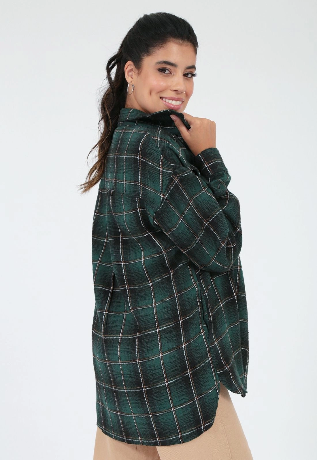 Camisa Alongada Flanela Xadrez P
