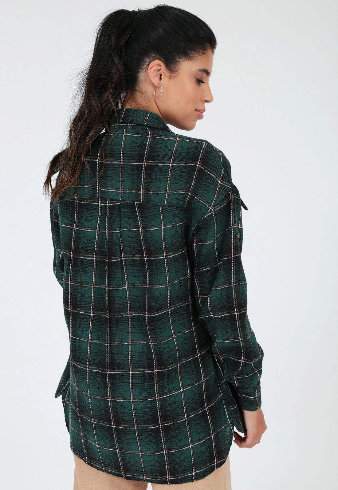 Camisa Alongada Flanela Xadrez P