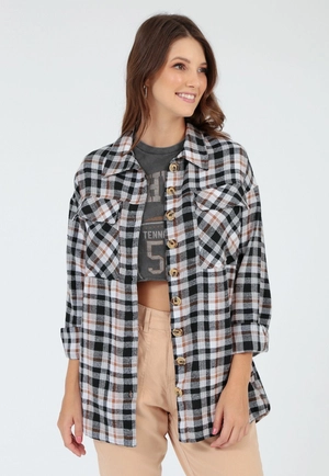 Camisa Alongada Flanela Xadrez P