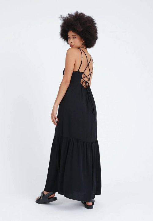 Vestido Viscose Twill Longo Maria