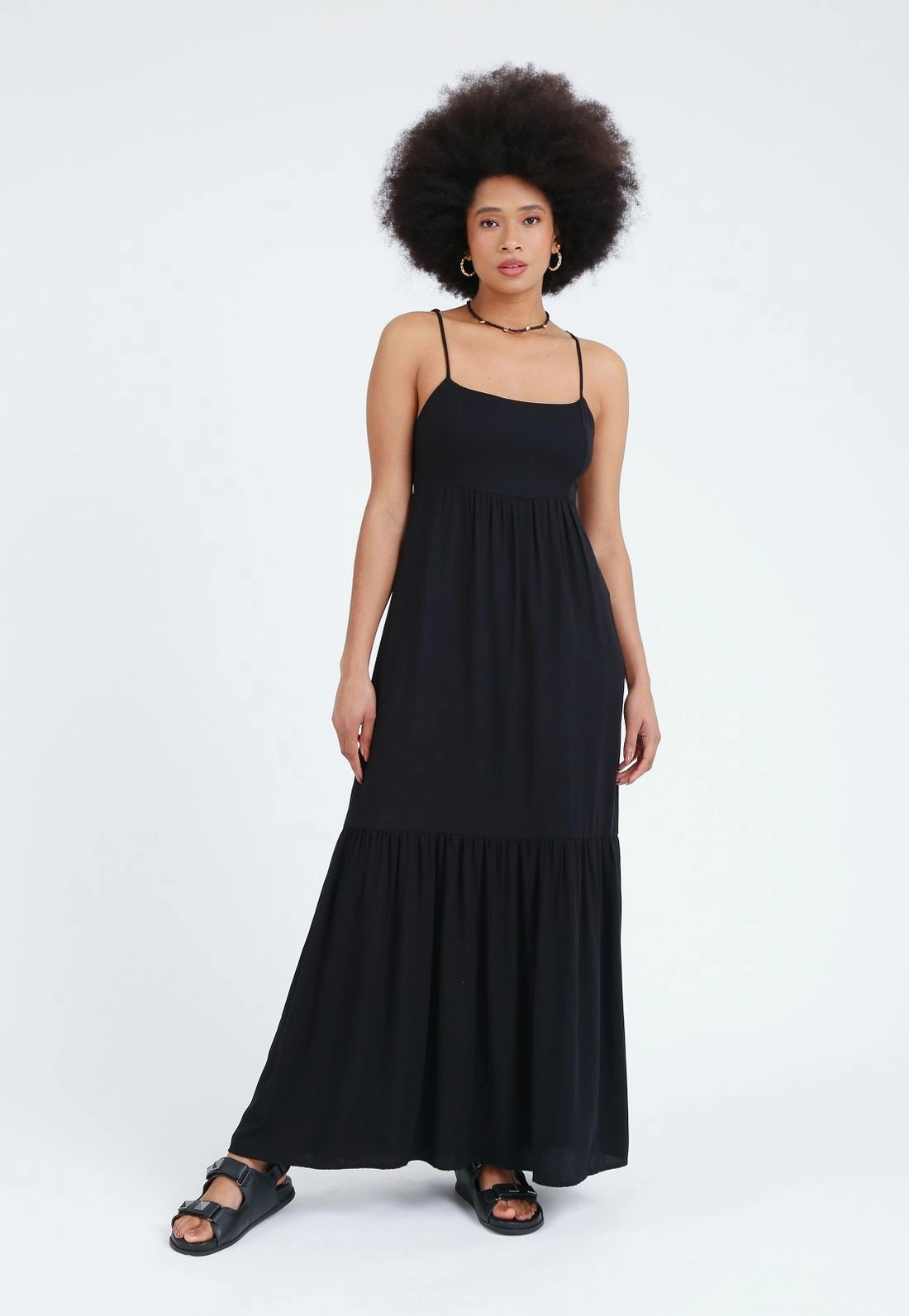 Vestido Viscose Twill Longo Maria