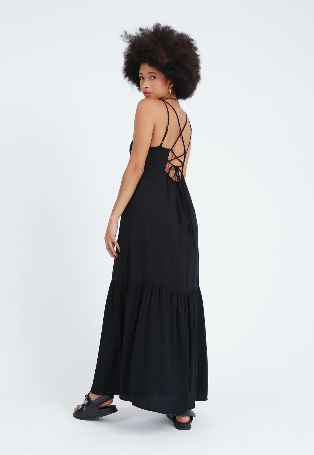 Vestido Viscose Twill Longo Maria