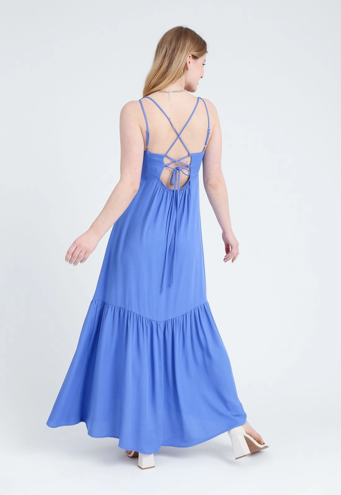 Vestido Viscose Twill Longo Maria