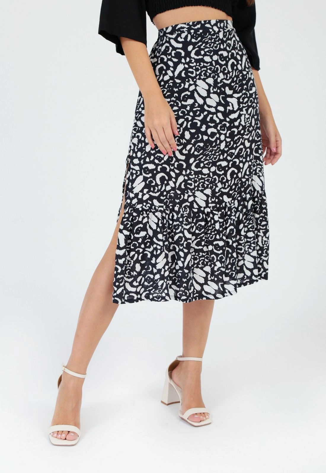 Saia Viscose Midi Estampada
