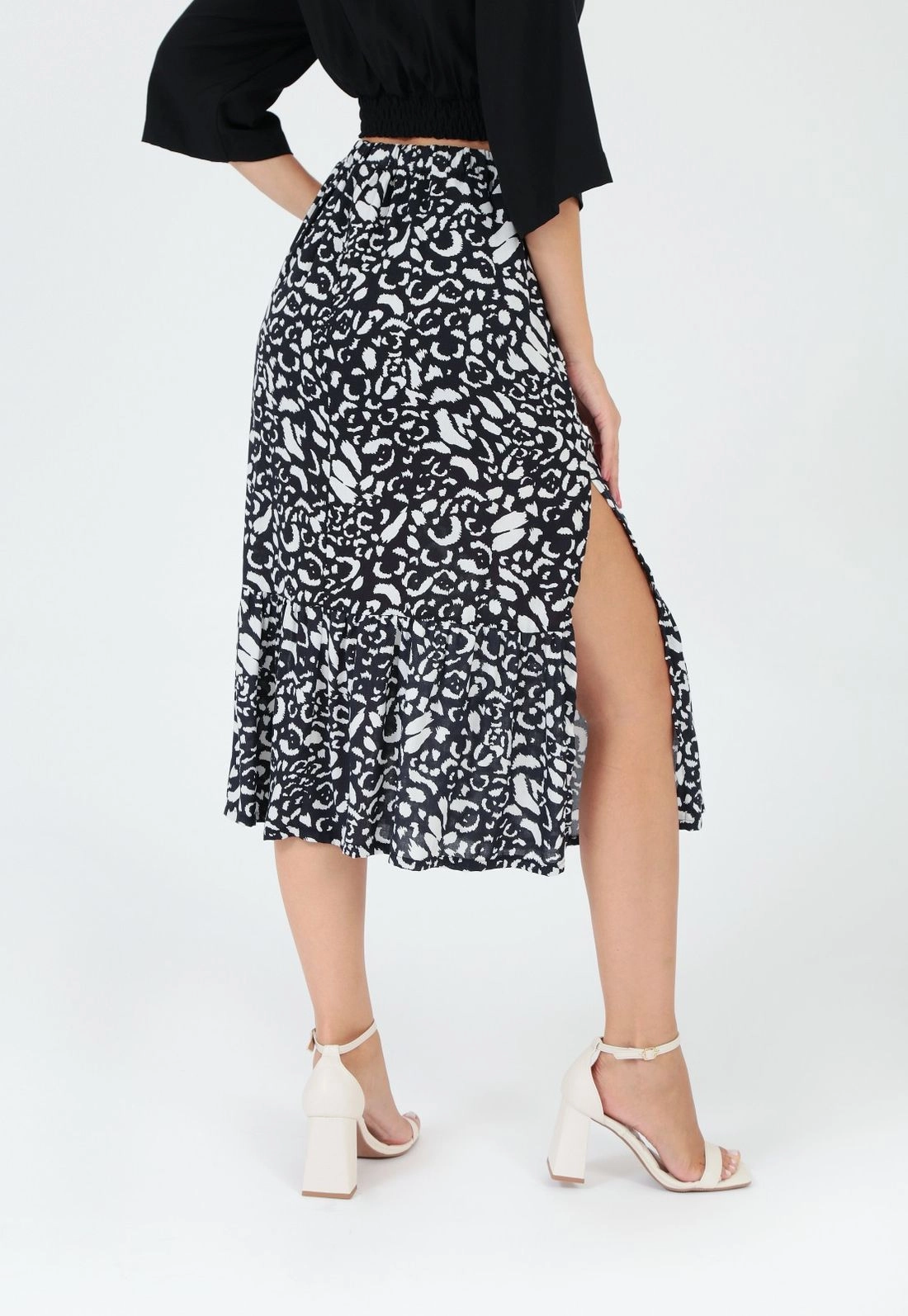 Saia Viscose Midi Estampada