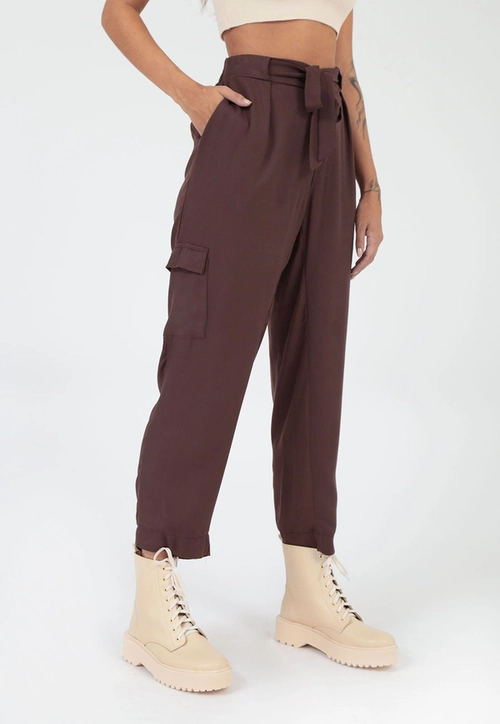 Calça Viscose Bolso Cargo