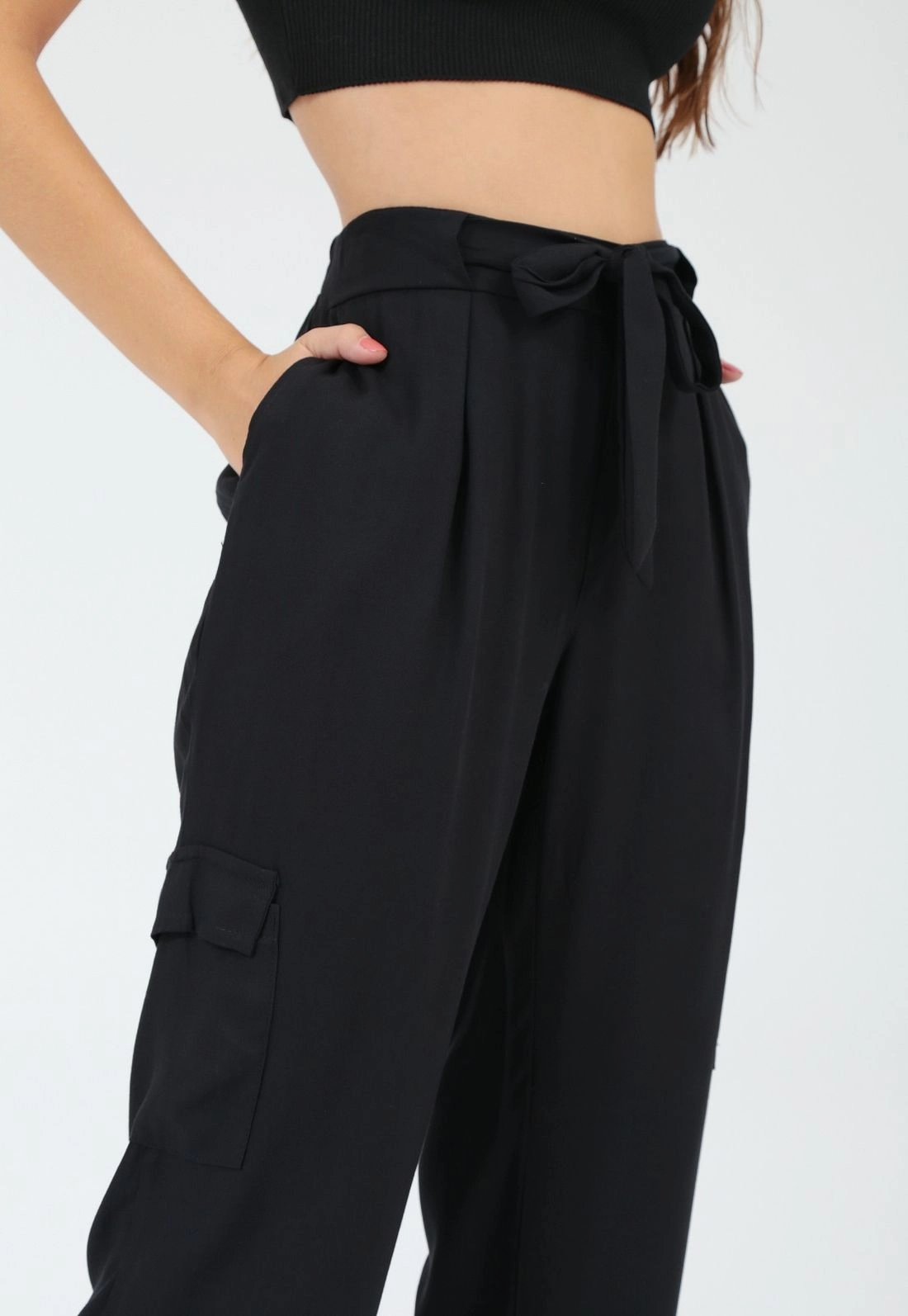 Calça Viscose Bolso Cargo