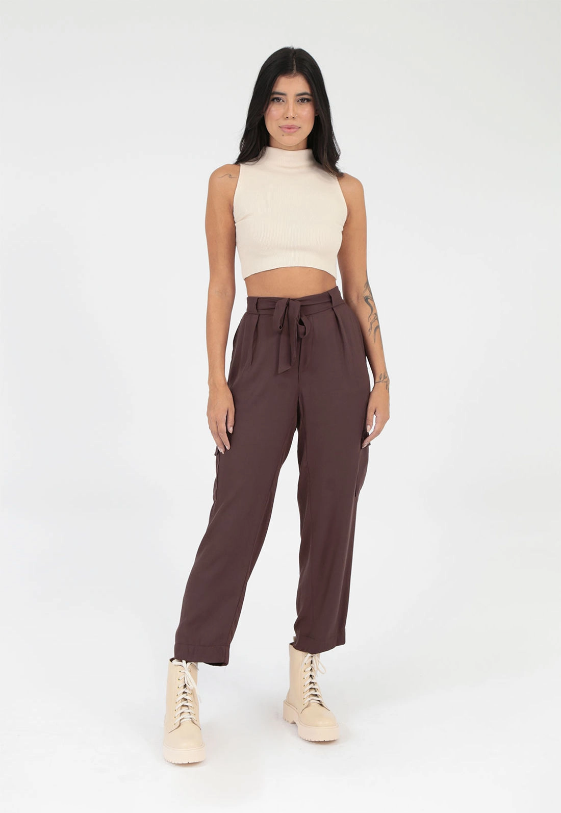 Calça Viscose Bolso Cargo
