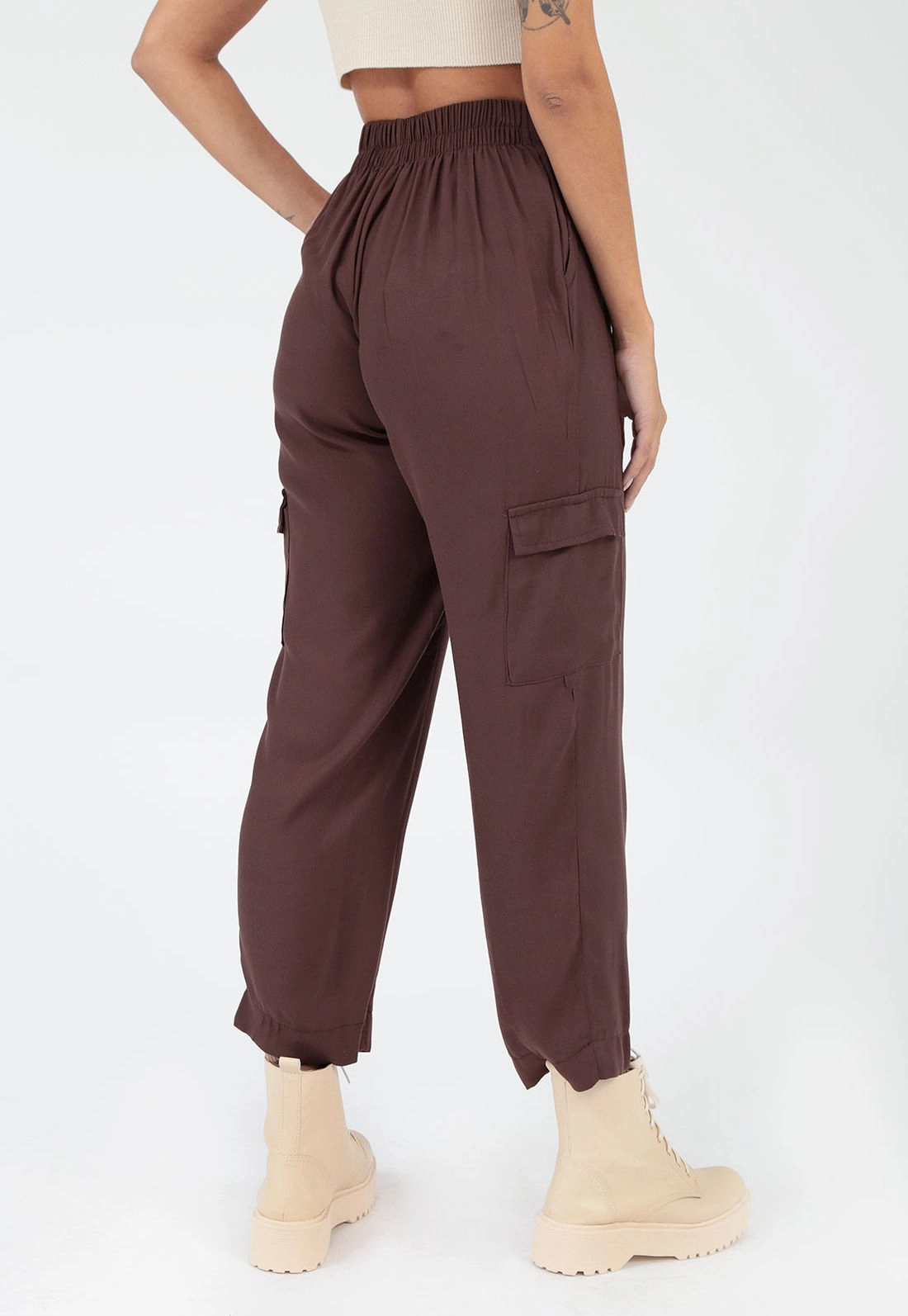 Calça Viscose Bolso Cargo