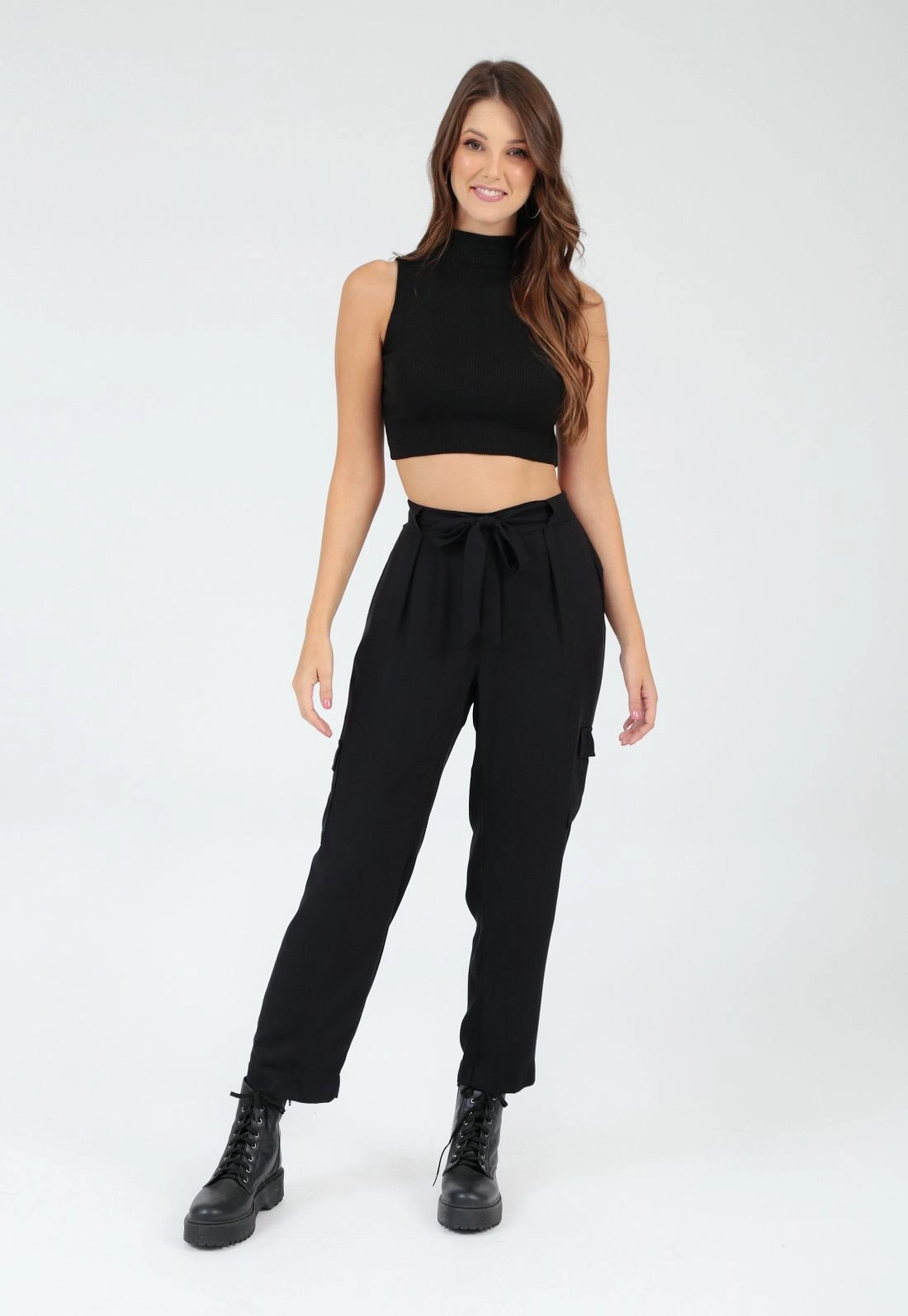 Calça Viscose Bolso Cargo