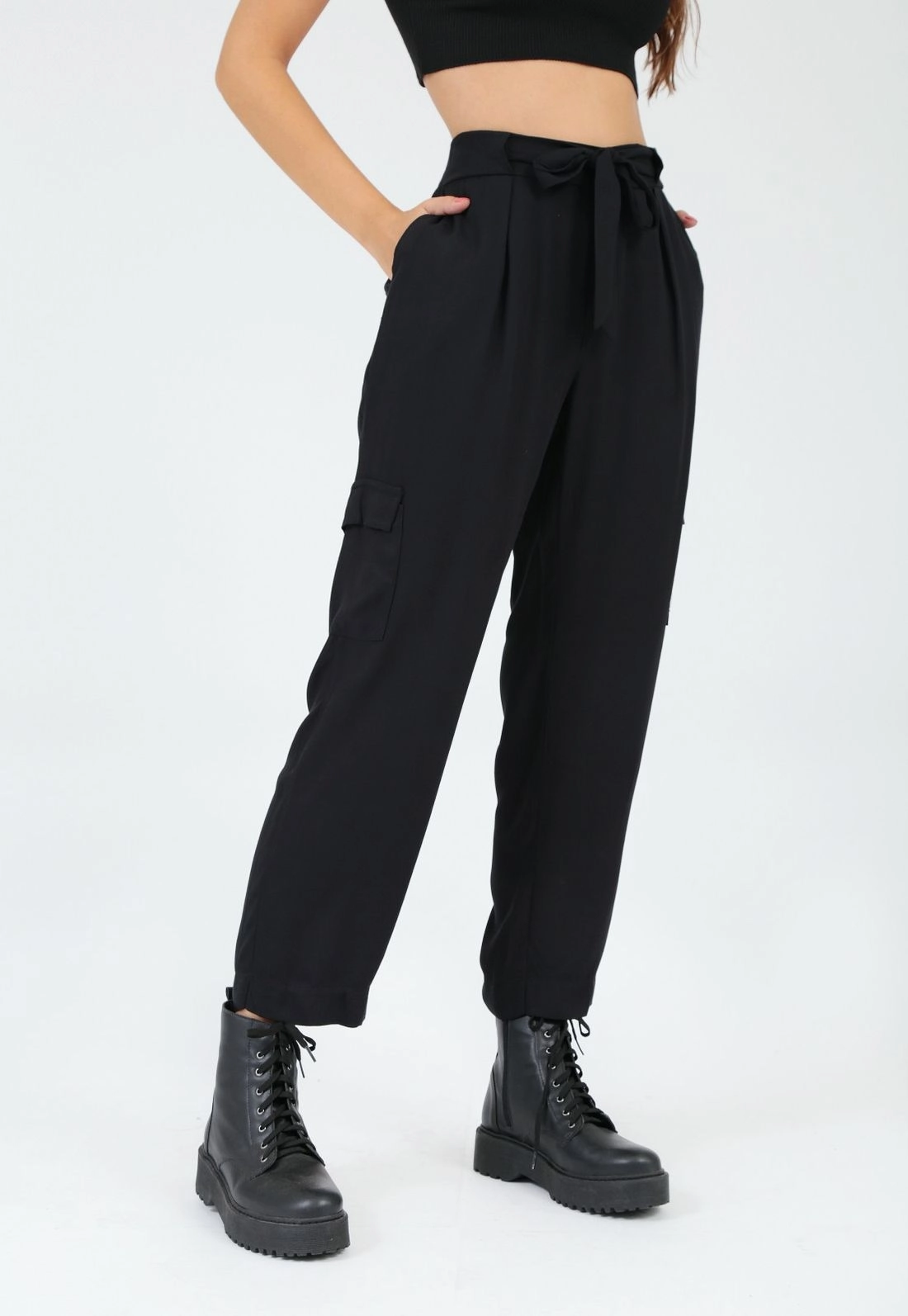 Calça Viscose Bolso Cargo