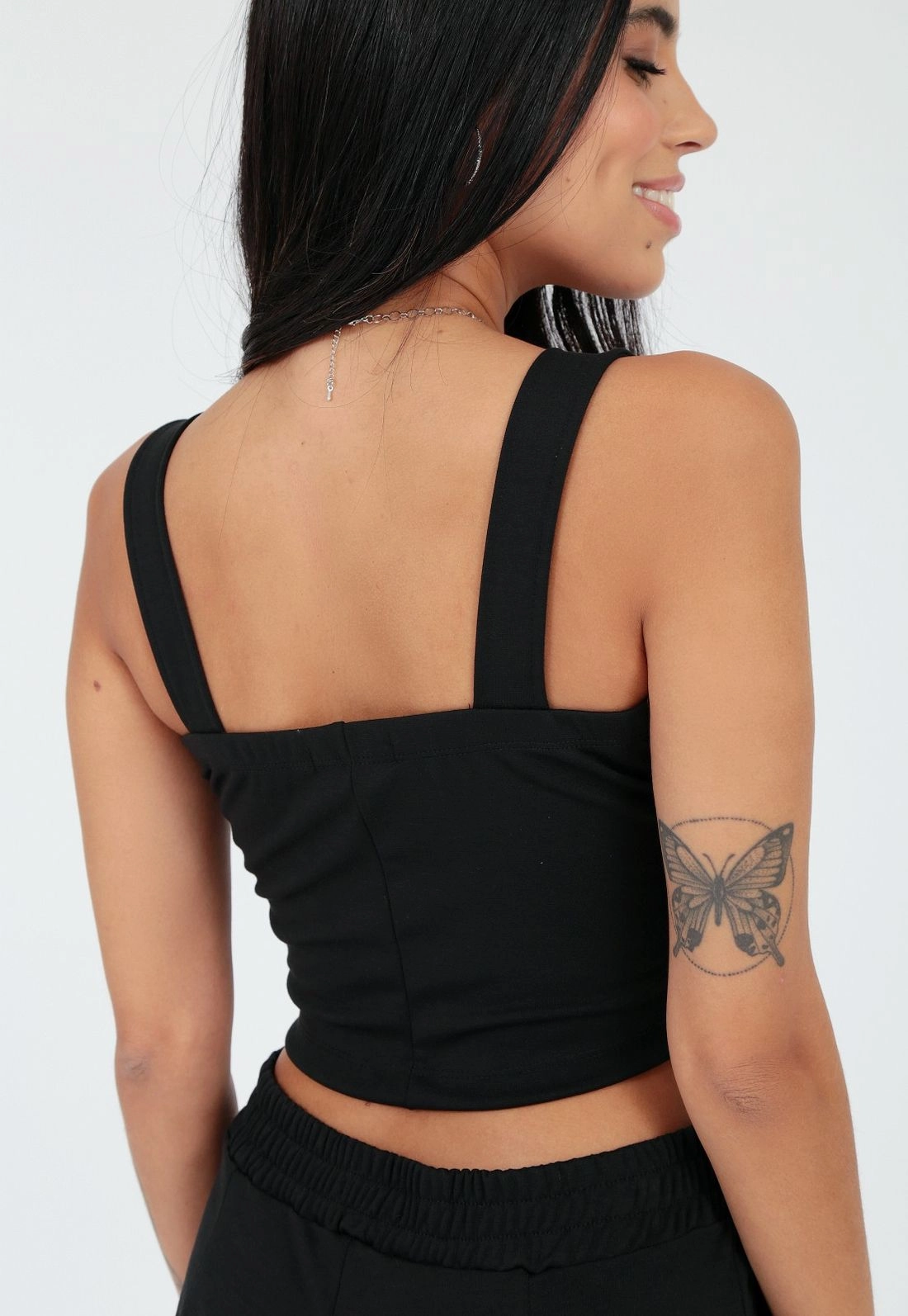 Blusa Cropped Ponto Roma Alça