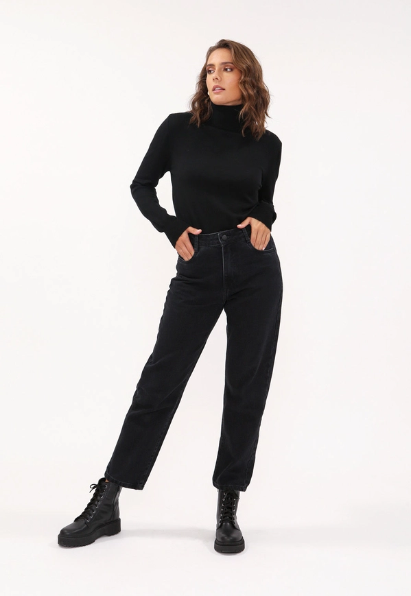 Calça Jeans Mom Black