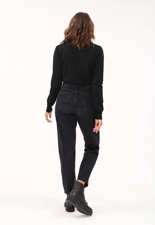 Calça Jeans Mom Black