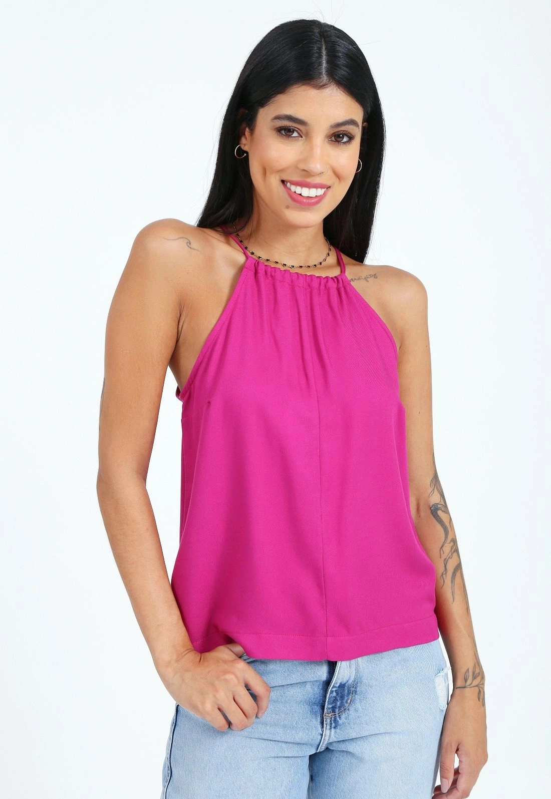 Blusa Viscose Twill Frente Única