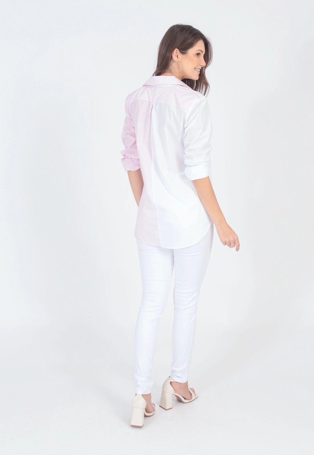 Camisa Tricoline Bicolor